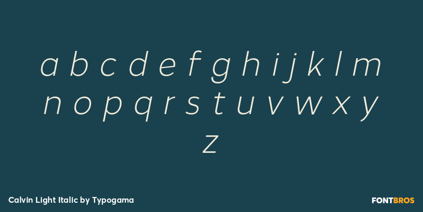 Calvin Light Italic Font Poster #3