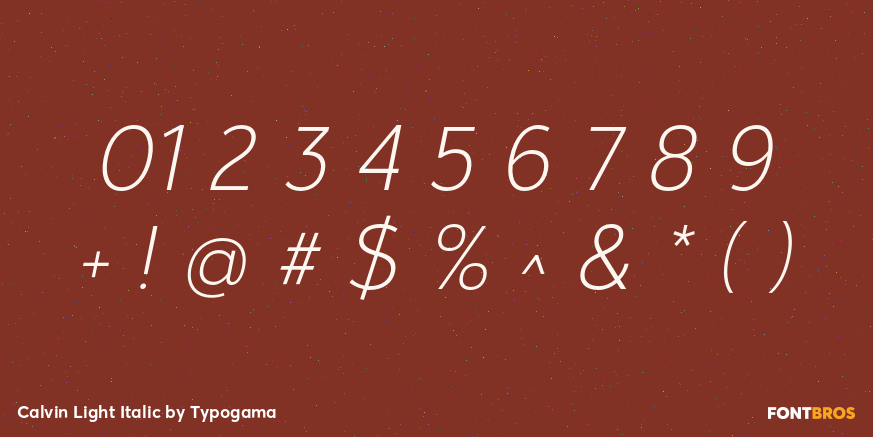 Calvin Light Italic Font Poster #4