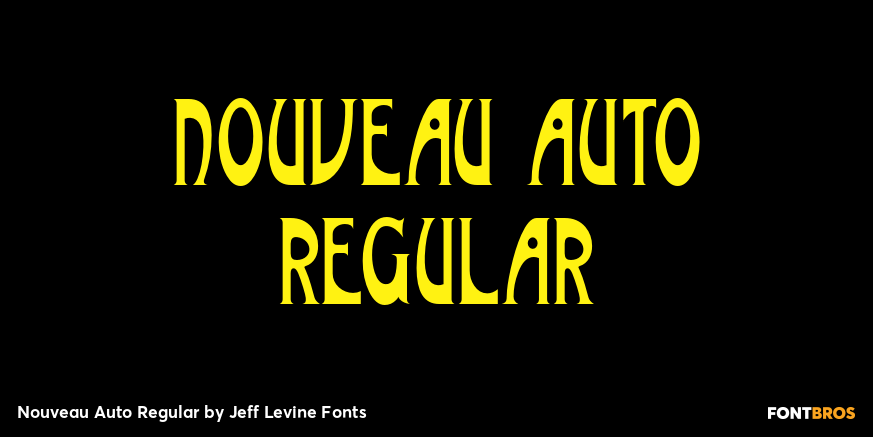 Nouveau Auto Regular Font Poster #1