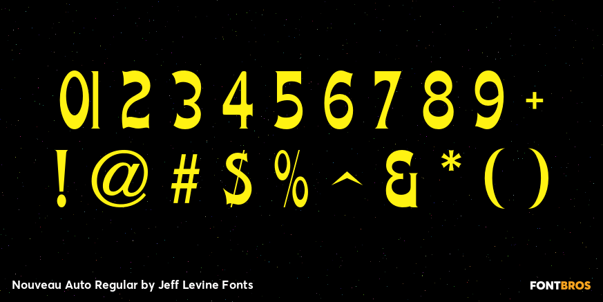 Nouveau Auto Regular Font Poster #4