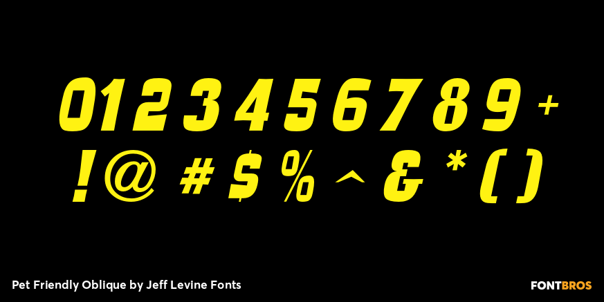 Pet Friendly Oblique Font Poster #4