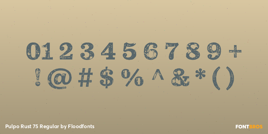 Pulpo Rust 75 Regular Font Poster #1
