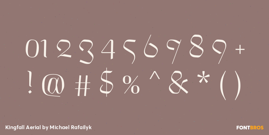 Kingfall Aerial Font Poster #4