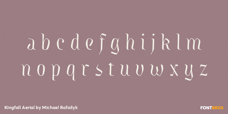 Kingfall Aerial Font Poster #1