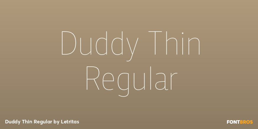 Duddy Thin Regular Font Poster #1