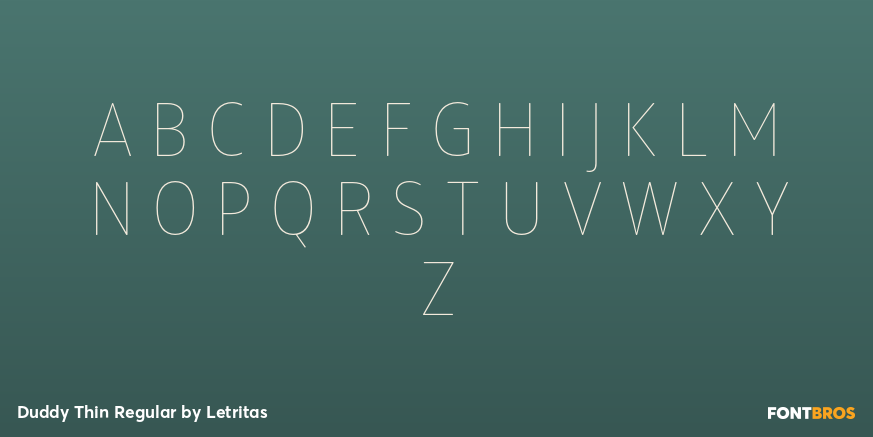 Duddy Thin Regular Font Poster #2