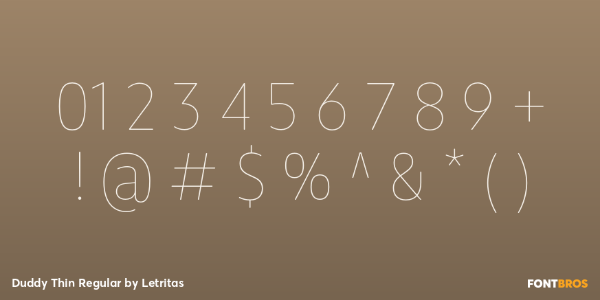 Duddy Thin Regular Font Poster #4