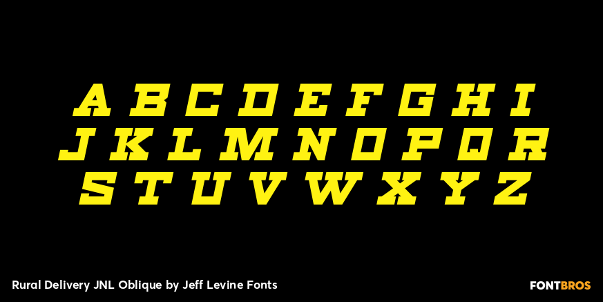 Rural Delivery JNL Oblique Font Poster #3