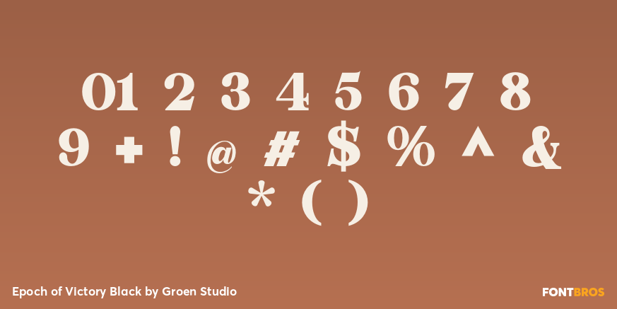 Epoch of Victory Black Font Poster #4