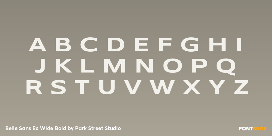 Belle Sans Ex Wide Bold Font Poster #2