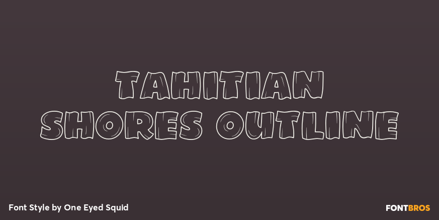 Tahitian Shores Outline Poster