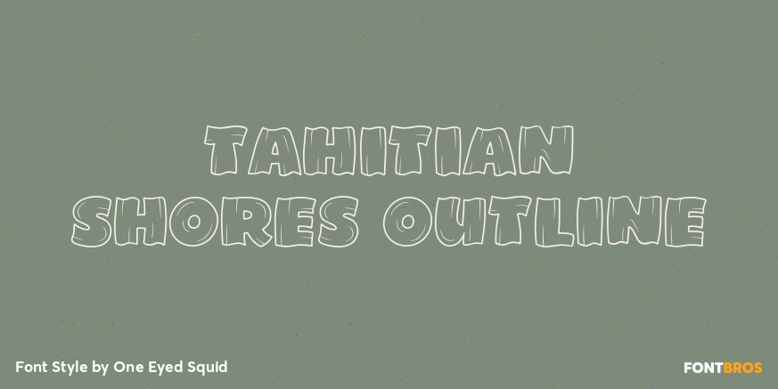 Tahitian Shores Outline Poster