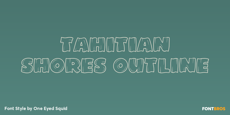 Tahitian Shores Outline Poster