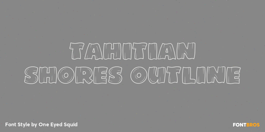 Tahitian Shores Outline Poster
