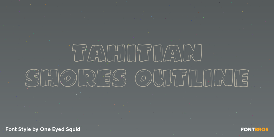 Tahitian Shores Outline Poster