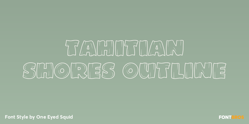 Tahitian Shores Outline Poster