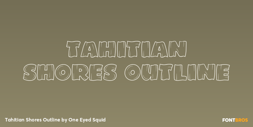 Tahitian Shores Outline Poster