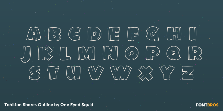 Tahitian Shores Outline Font Poster #2