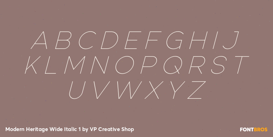 Modern Heritage Wide Italic 1 Font Poster #2
