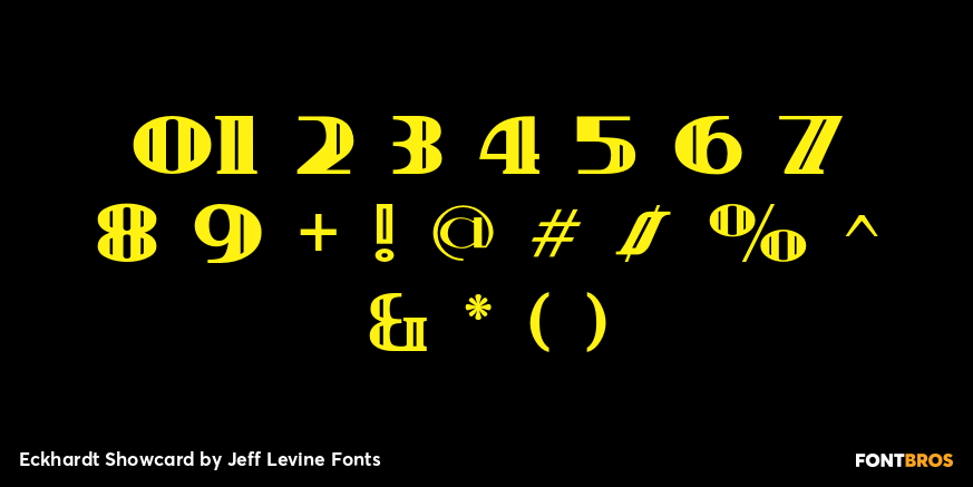 Eckhardt Showcard Font Poster #4