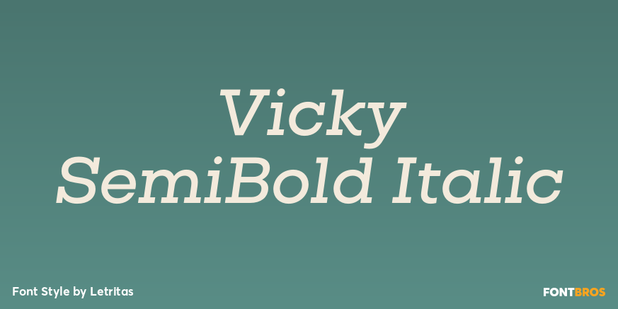 Vicky SemiBold Italic Font Poster #1
