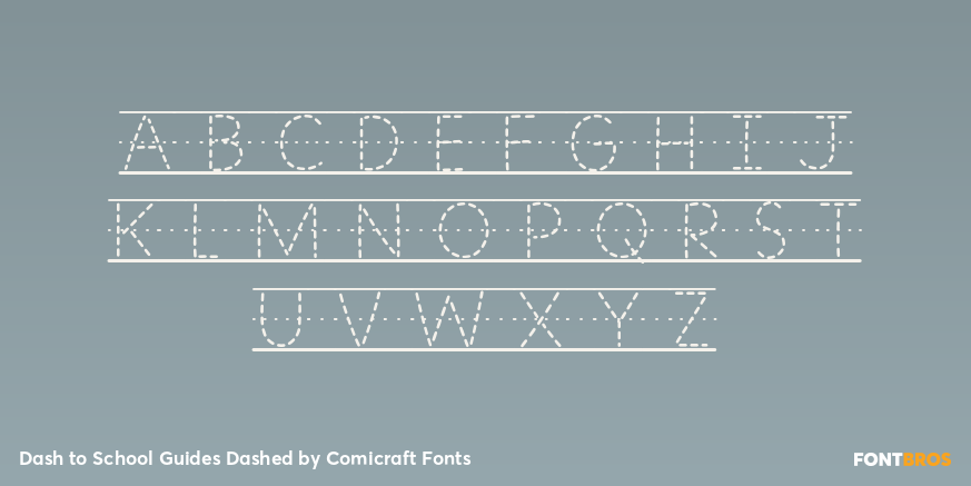 Dash to School Guides Dashed Font Poster #2