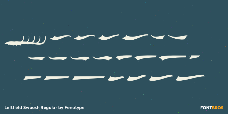 Leftfield Swoosh Regular Font Poster #2