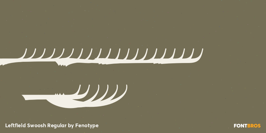 Leftfield Swoosh Regular Font Poster #3