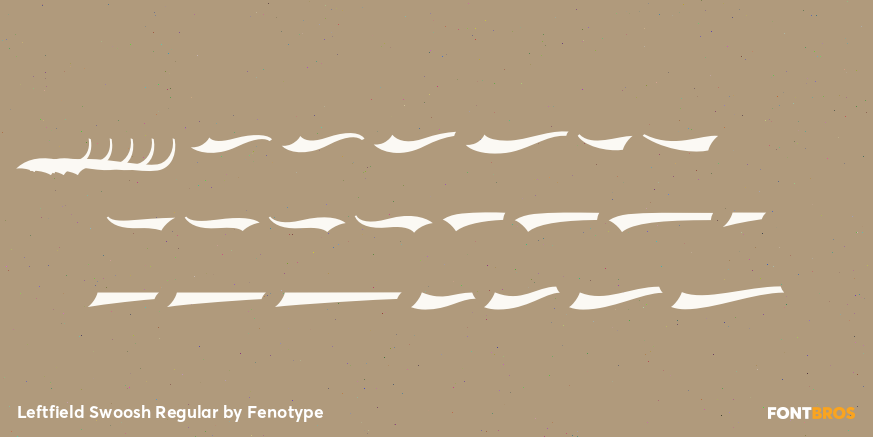 Leftfield Swoosh Regular Font Poster #1