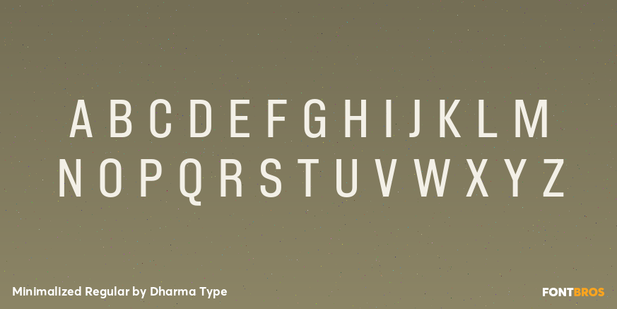 Minimalized Regular Font Poster #2