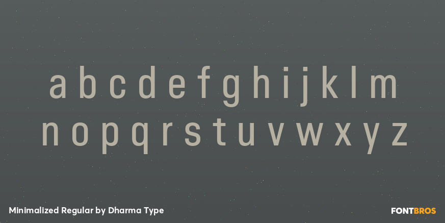 Minimalized Regular Font Poster #3