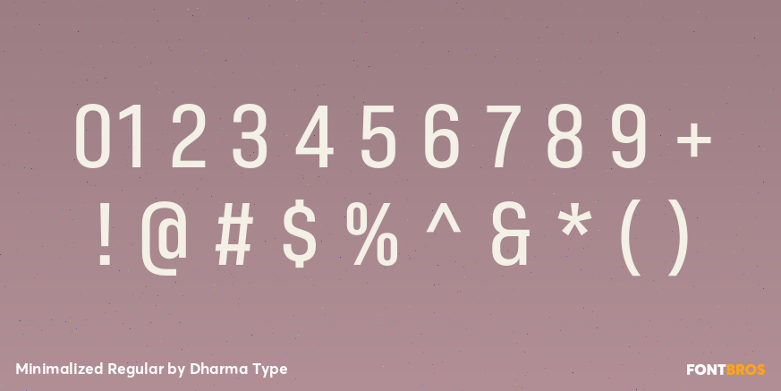 Minimalized Regular Font Poster #4