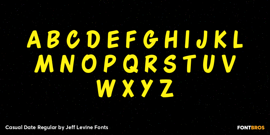 Casual Date Regular Font Poster #3