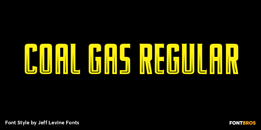 Gas Lettering Style Coal Gas Regular Font Style by Jeff Levine Fonts | Font Bros