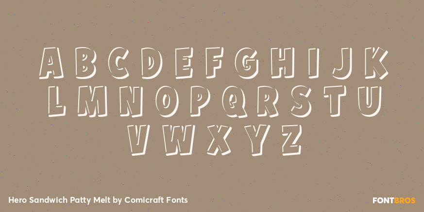 Hero Sandwich Patty Melt Font Poster #2
