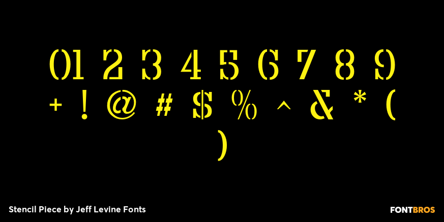 Stencil Piece Font Poster #4