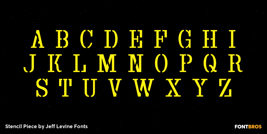 Stencil Piece Font Poster #2