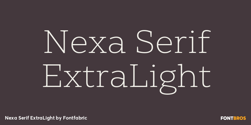Nexa Serif ExtraLight Font Poster #1