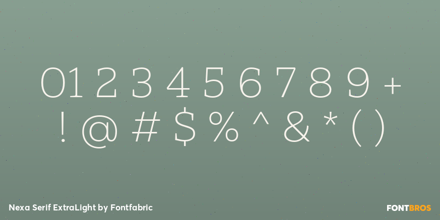 Nexa Serif ExtraLight Font Poster #4