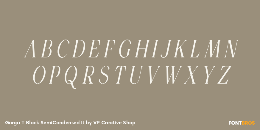 Gorga T Black SemiCondensed It Font Poster #2