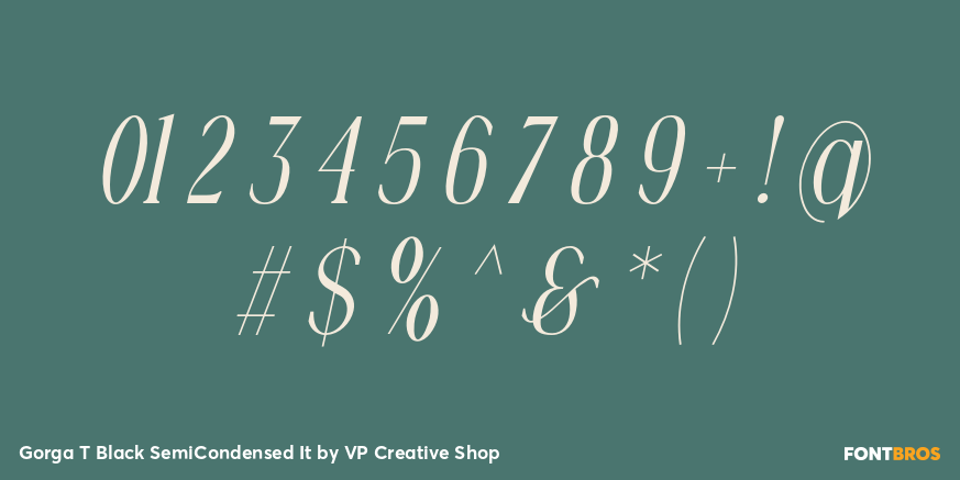 Gorga T Black SemiCondensed It Font Poster #4