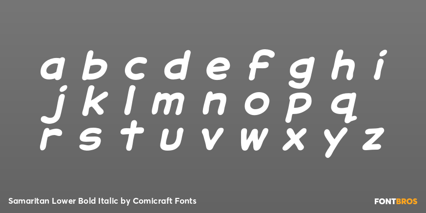 Samaritan Lower Bold Italic Font Poster #3
