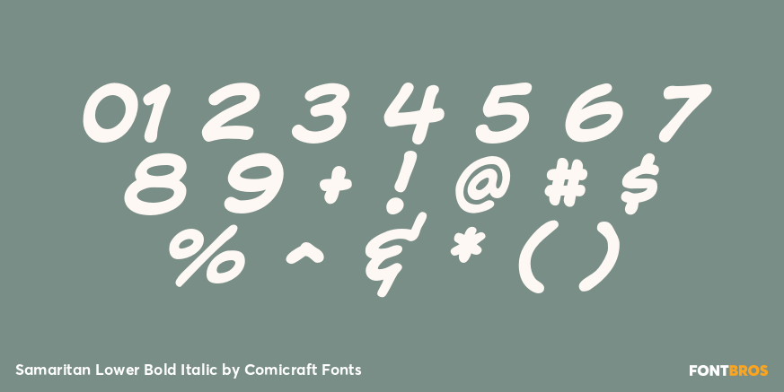 Samaritan Lower Bold Italic Font Poster #4