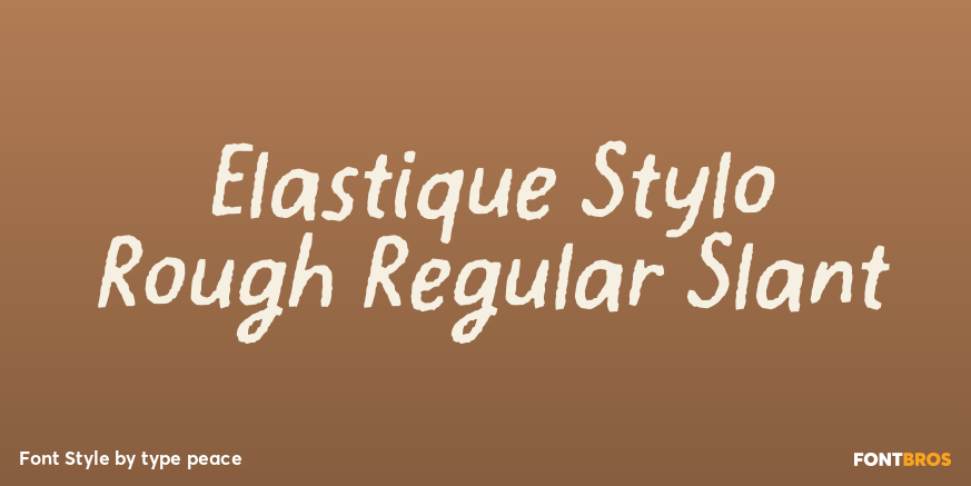 Elastique Stylo Rough Regular Slant Poster