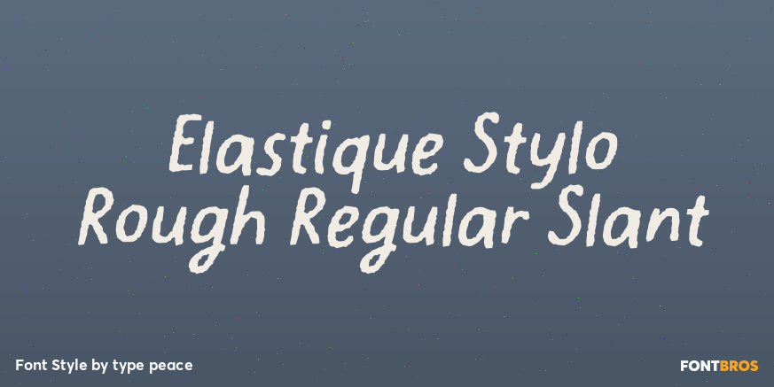 Elastique Stylo Rough Regular Slant Poster