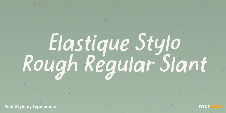 Elastique Stylo Rough Regular Slant Poster