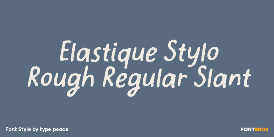 Elastique Stylo Rough Regular Slant Poster