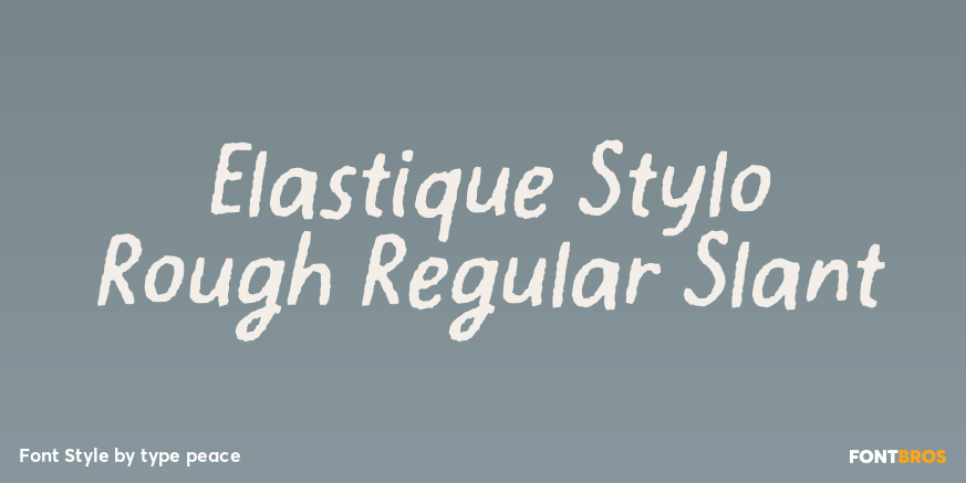 Elastique Stylo Rough Regular Slant Poster