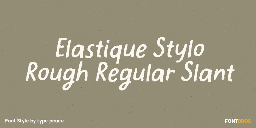 Elastique Stylo Rough Regular Slant Poster