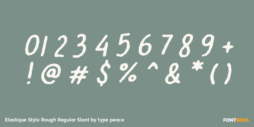 Elastique Stylo Rough Regular Slant Font Poster #1